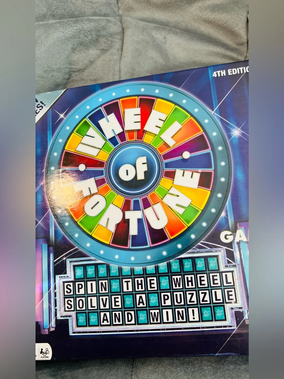 Wheel of Fortune Board Game - Colorful Game Box